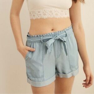 2/$20 ✨Aerie Chambray Blue Paperbag Tie Short Size M